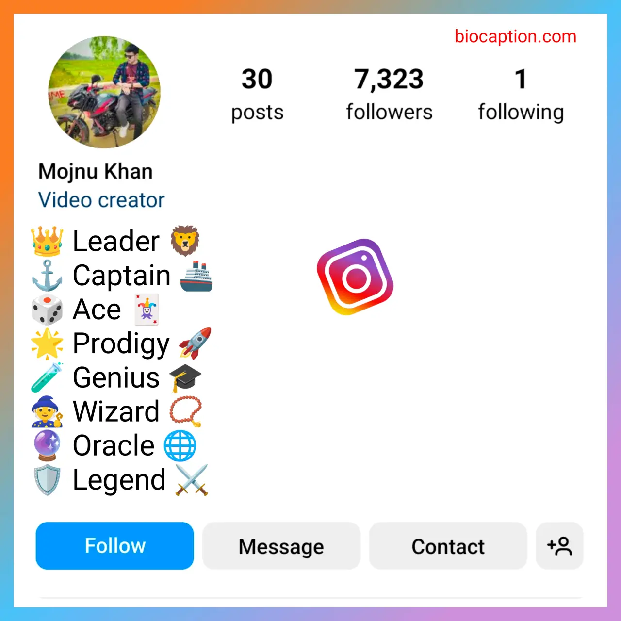 One-word bio for Instagram -Instagram VIP Bio