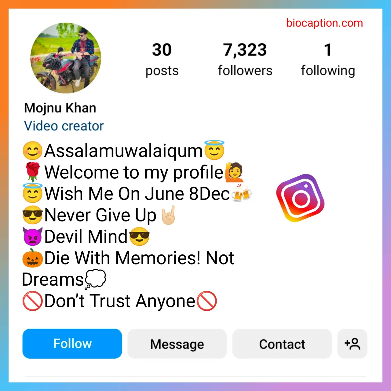 Instagram VIP Bio - Islamic bio for Instagram