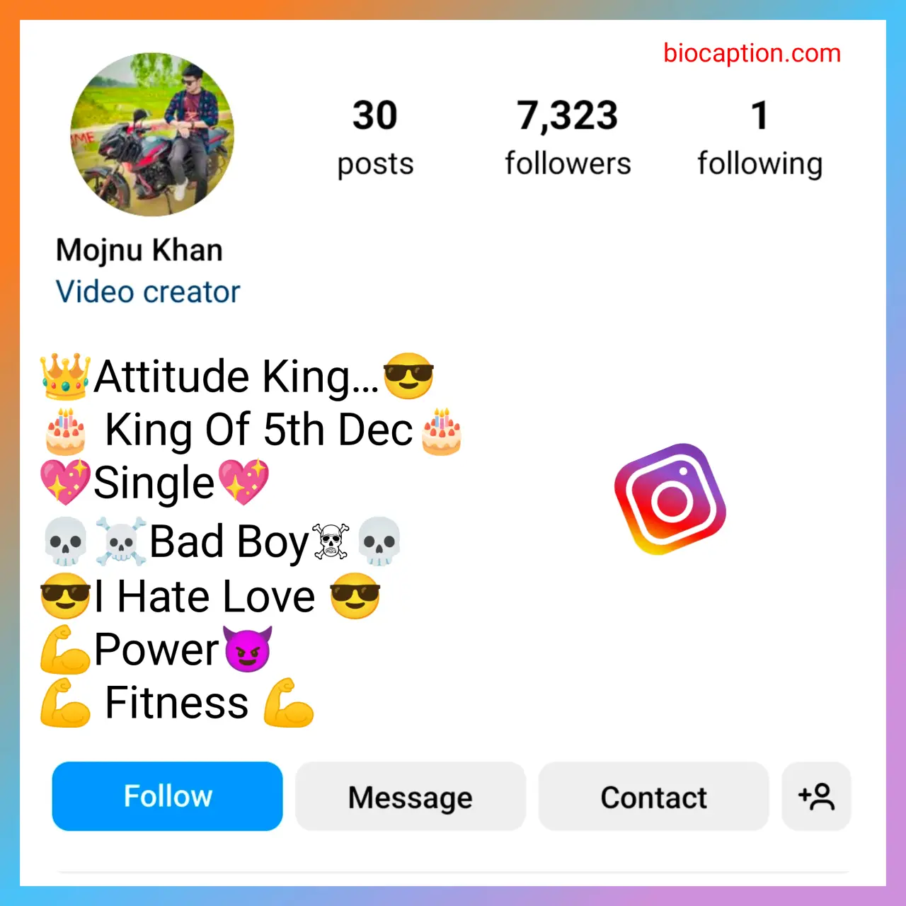 Attitude Instagram VIP Bio